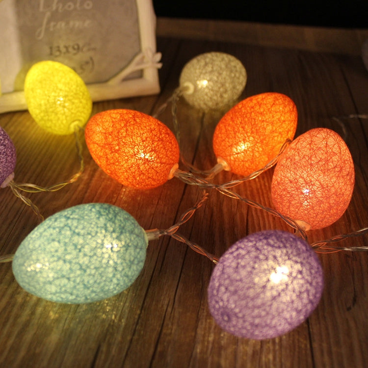 3.5m 110V 20 LEDs Cotton Thread Colour Egg Lamp String Easter Holiday Party Household Decorative Light My Store