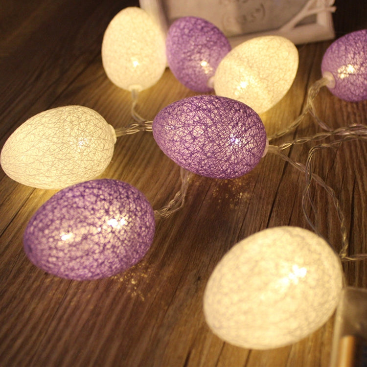 3.5m 110V 20 LEDs Cotton Thread Colour Egg Lamp String Easter Holiday Party Household Decorative Light My Store