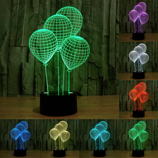 7 Color Discoloration Creative Visual Stereo Lamp Desk Lamp Night Light