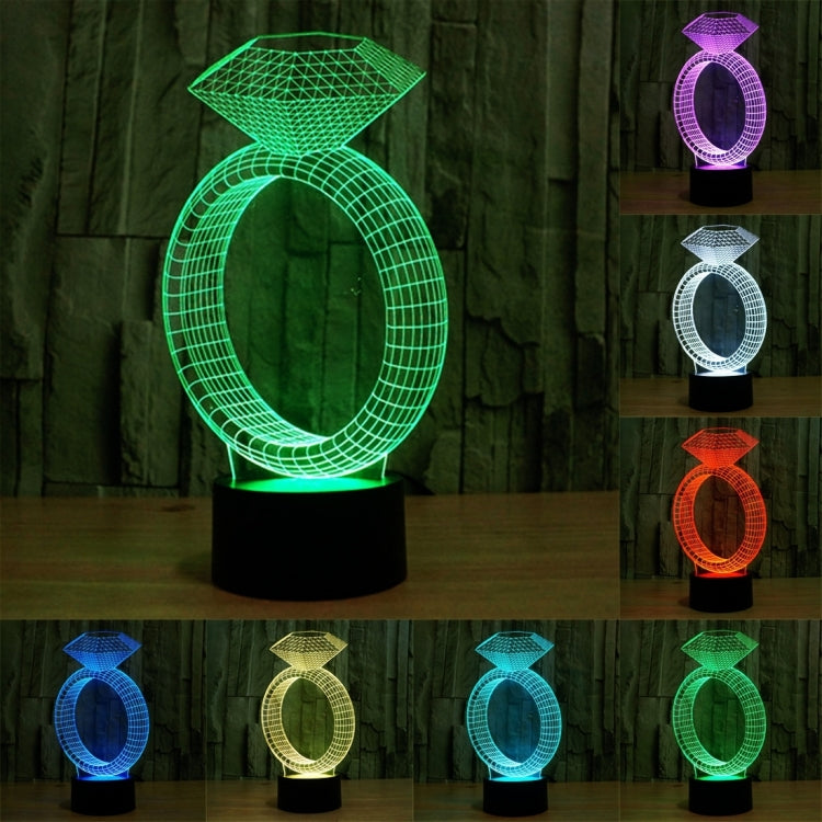 7 Color Discoloration Creative Visual Stereo Lamp Desk Lamp Night Light My Store