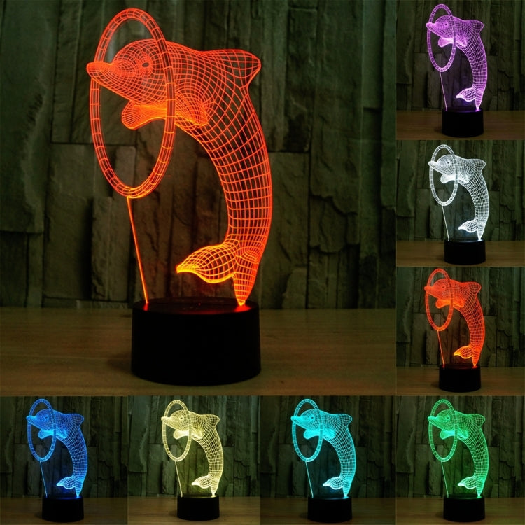 7 Colour Discoloration Creative Visual Stereo Lamp Desk Lamp Night Light