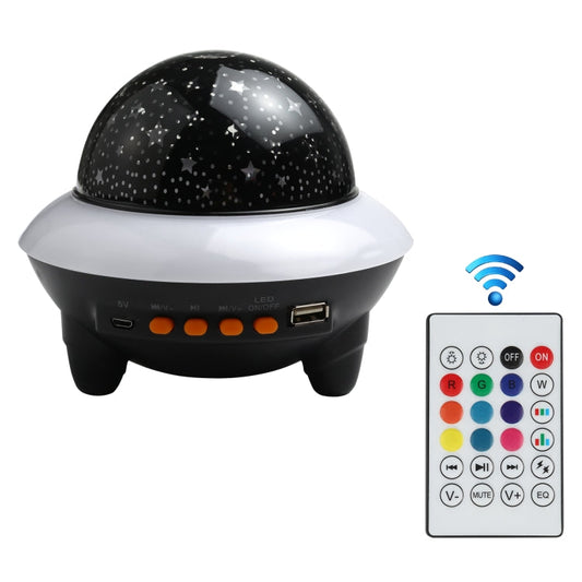 LED Flying Saucer Starry Sky Light Bluetooth Music Star Projection Night Light with Remote Control My Store