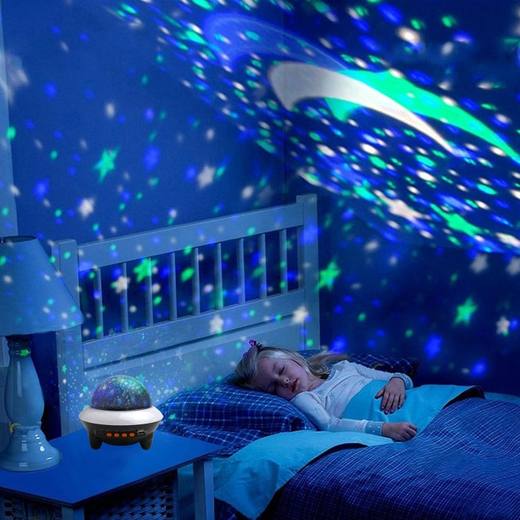 LED Flying Saucer Starry Sky Light Bluetooth Music Star Projection Night Light with Remote Control My Store