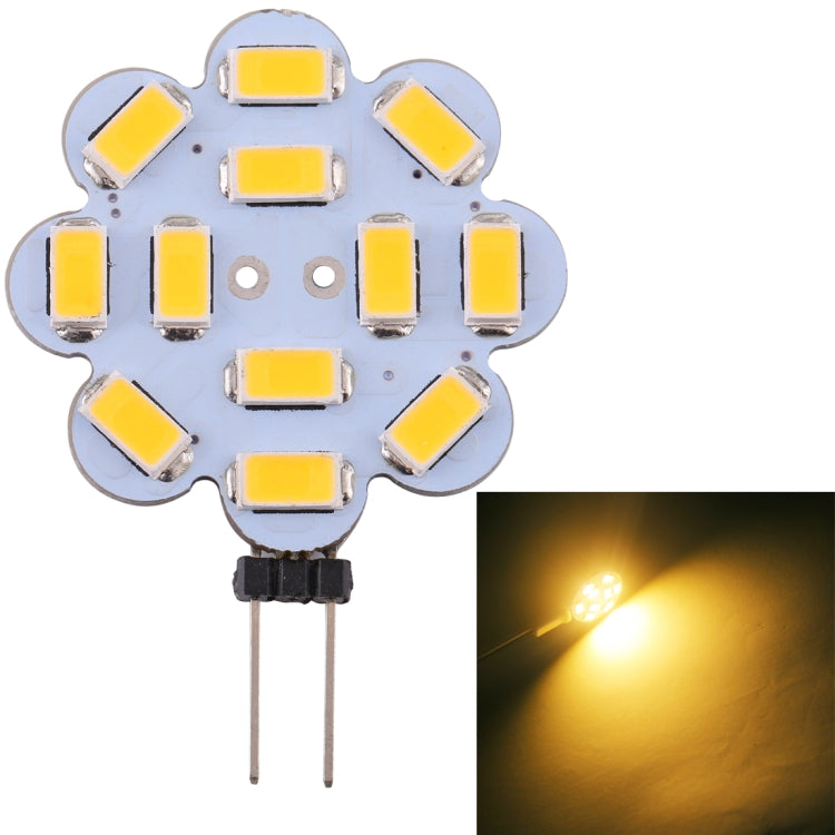 G4 12 LEDs SMD 5730 240LM 2800-3200K Plum Flower Shape Stepless Dimming Energy Saving Light Pin Base Lamp Bulb, DC 12V My Store