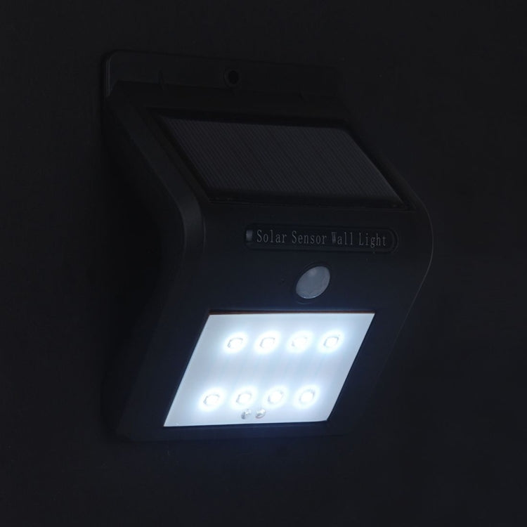 8 LEDs Solar Motion Sensor Wall Light with Solar Panel