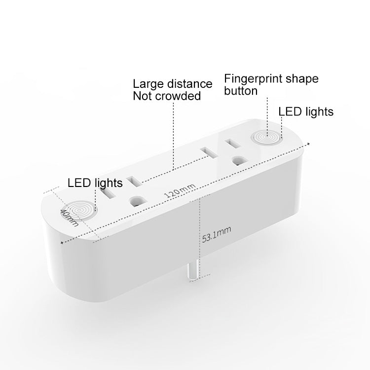 15A WiFi Remote Control Smart Socket Works with Alexa & Google Home & IFTTT, AC 100-240V, US Plug