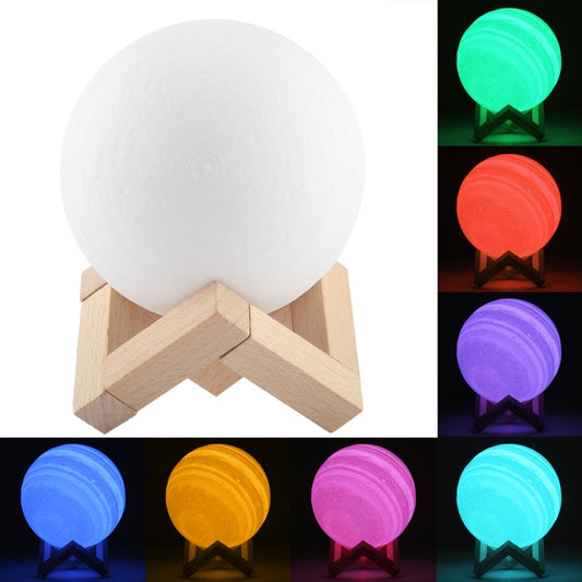 USB Charging 7-Color Changing Energy-saving LED Night Light with Wooden Holder Base My Store