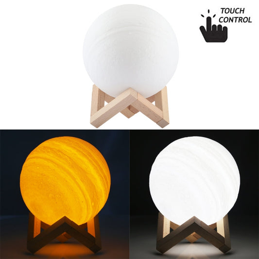 USB Charging 2-Color Changing Energy-saving LED Night Light with Wooden Holder Base My Store