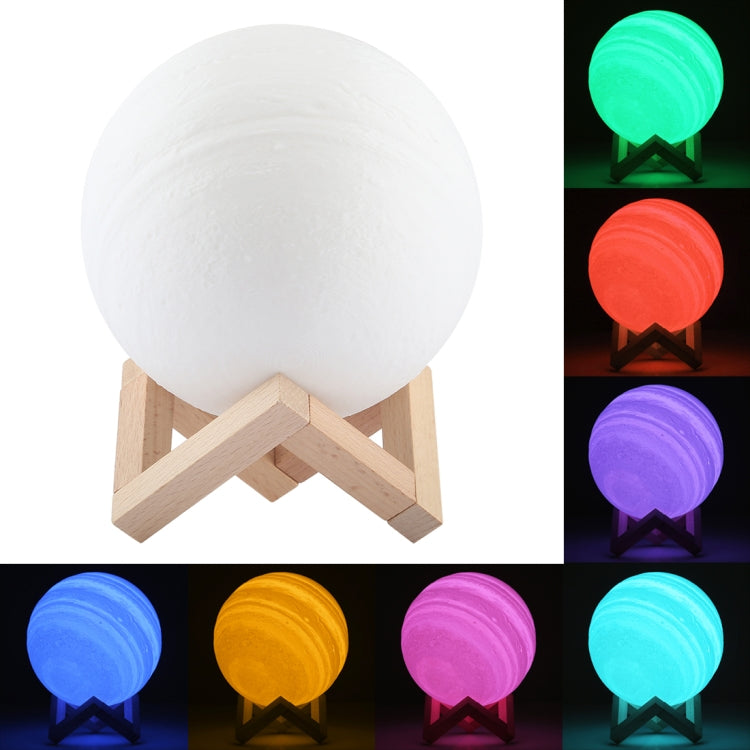 USB Charging 7-Color Changing Energy-saving LED Night Light with Wooden Holder Base My Store