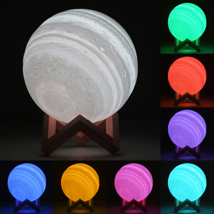 USB Charging 7-Color Changing Energy-saving LED Night Light with Wooden Holder Base My Store