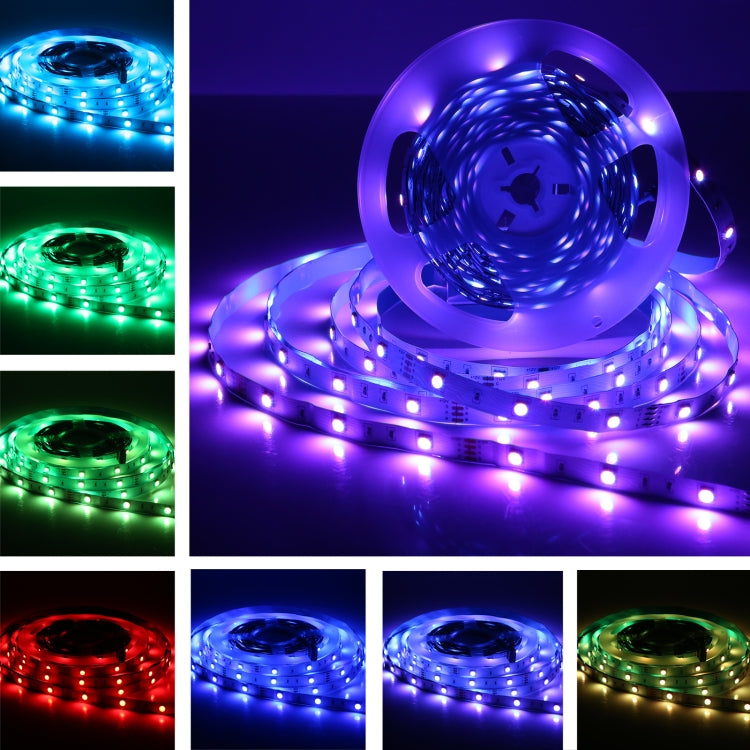 20m 600 LEDs SMD 5050 IP44 Waterproof RGB Light Strip with 24-keys Bluetooth + Music Remote Control, EU Plug-Reluova