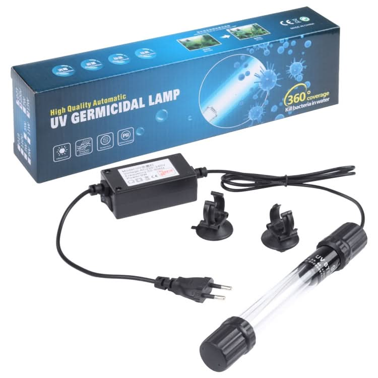 UV-009 9W Ultraviolet Germicidal Lamp Disinfection Light for Aquarium, EU Plug - Reluova