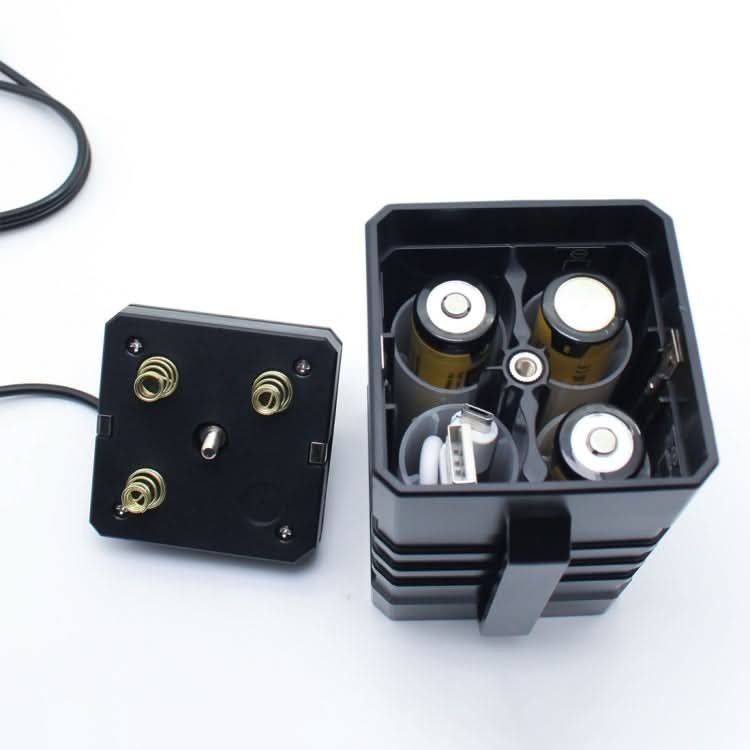 3 Sections 18650/26650 IPX7 Waterproof Battery Box with 12v Round Head & 5v USB Connector Output Voltage Does Not Include Battery