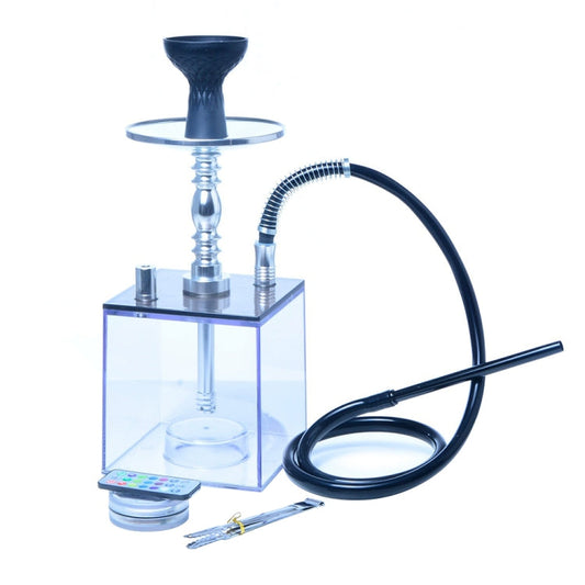 Cube Acrylic Single Pipe Hookah Set My Store