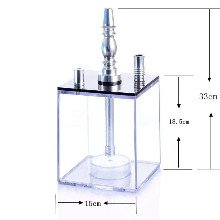 Cube Acrylic Single Pipe Hookah Set My Store