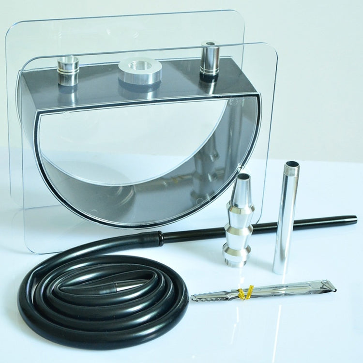 Acrylic Half Round Pot Double Pipe Hookah Set My Store