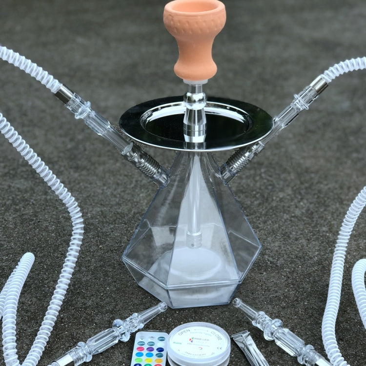 Acrylic Double Pipe Hookah Set My Store