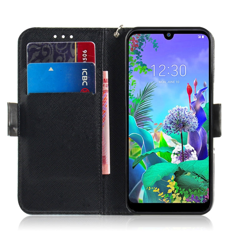 3D Painting Angry Bear Pattern Coloured Drawing Horizontal Flip Leather Case for LG Q60, with Holder & Card Slots & Wallet-Reluova