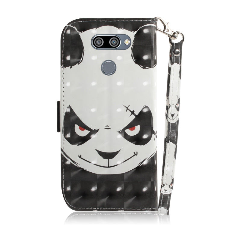 3D Painting Angry Bear Pattern Coloured Drawing Horizontal Flip Leather Case for LG K50, with Holder & Card Slots & Wallet-Reluova