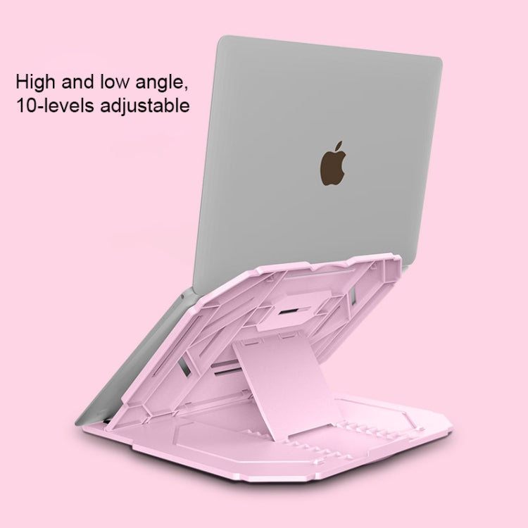 T3 Multi-function Hollow Design Cooling Bracket with 10-Level Adjustable Angle for Notebook,  MacBook, iPad, Mobile Phones