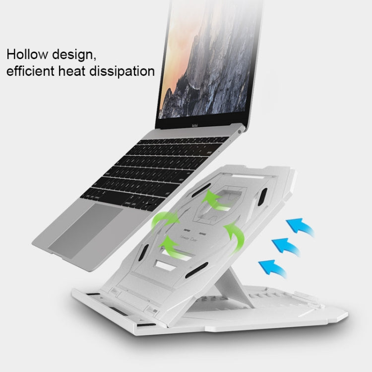 T3 Multi-function Hollow Design Cooling Bracket with 10-Level Adjustable Angle for Notebook,  MacBook, iPad, Mobile Phones