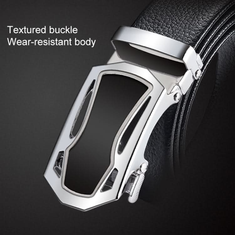 Dandali GD835 Men Automatic Buckle Double Edge Wrapping Leather Belt Waistband, Length: 120cm Reluova