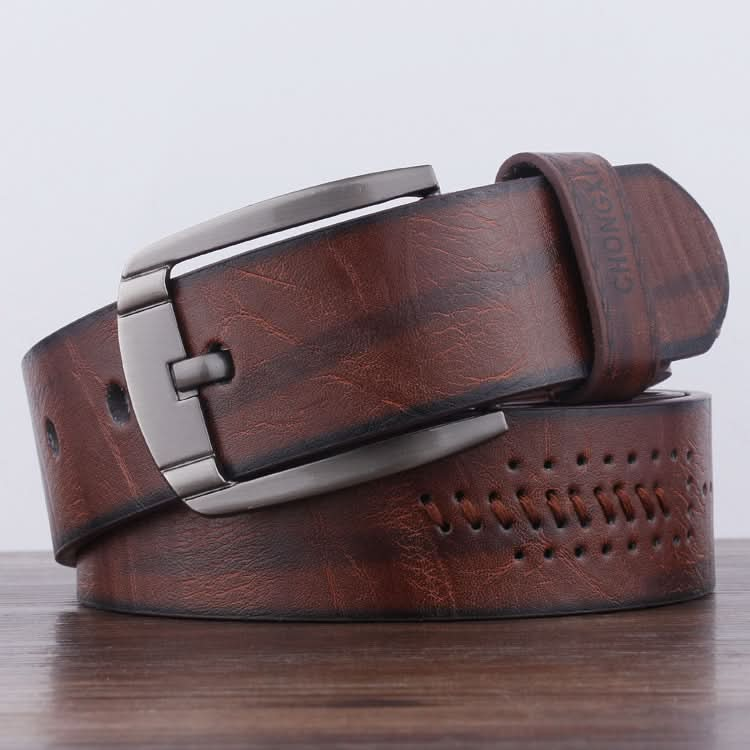 Dandali XX818 Men Fashion Retro Leather Belt Waistband, Length: 110cm Reluova