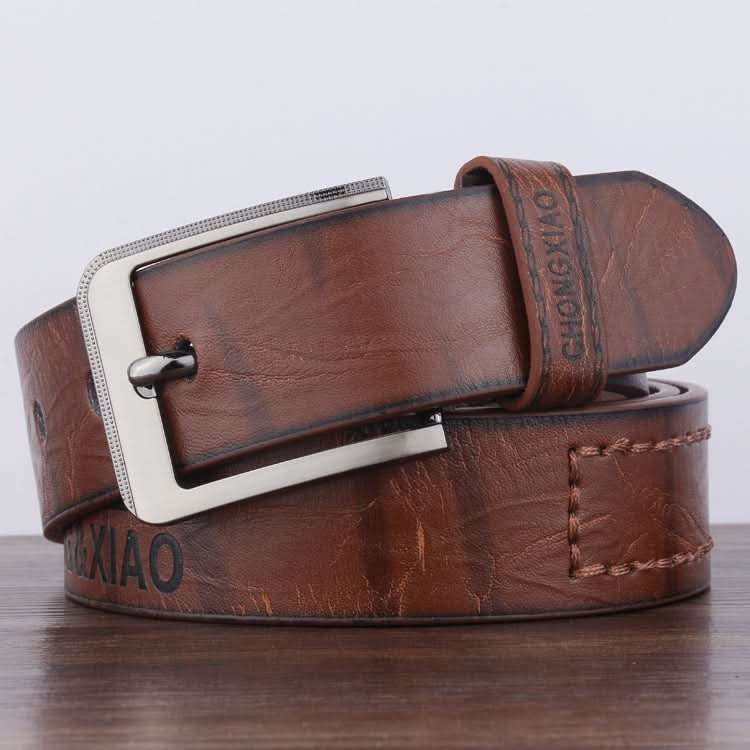 Dandali XX819 Men Retro Pin Buckle Leather Belt Waistband, Length: 110cm Reluova