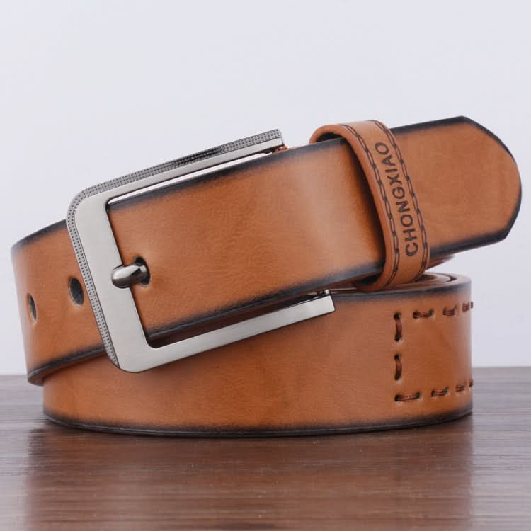 Dandali XX819 Men Retro Pin Buckle Leather Belt Waistband, Length: 110cm Reluova