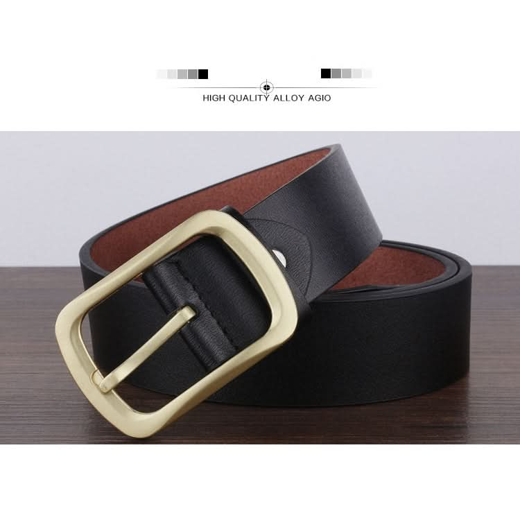 Dandali YY23 Men Retro Antique Pin Buckle Leather Belt Waistband, Length: 95-115cm Reluova