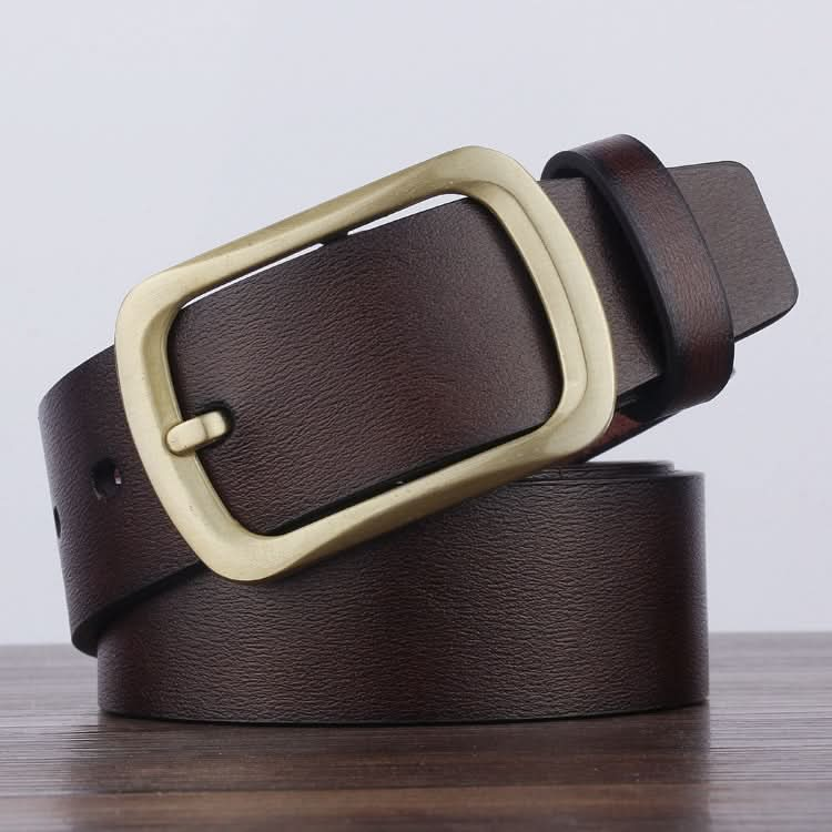 Dandali YY23 Men Retro Antique Pin Buckle Leather Belt Waistband, Length: 95-115cm Reluova