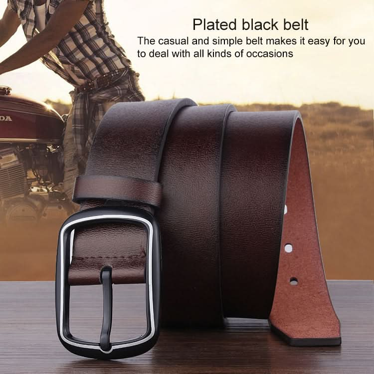 Dandali YY25 Men Fashion Retro Buckle Leather Belt Waistband, Length: 110cm Reluova