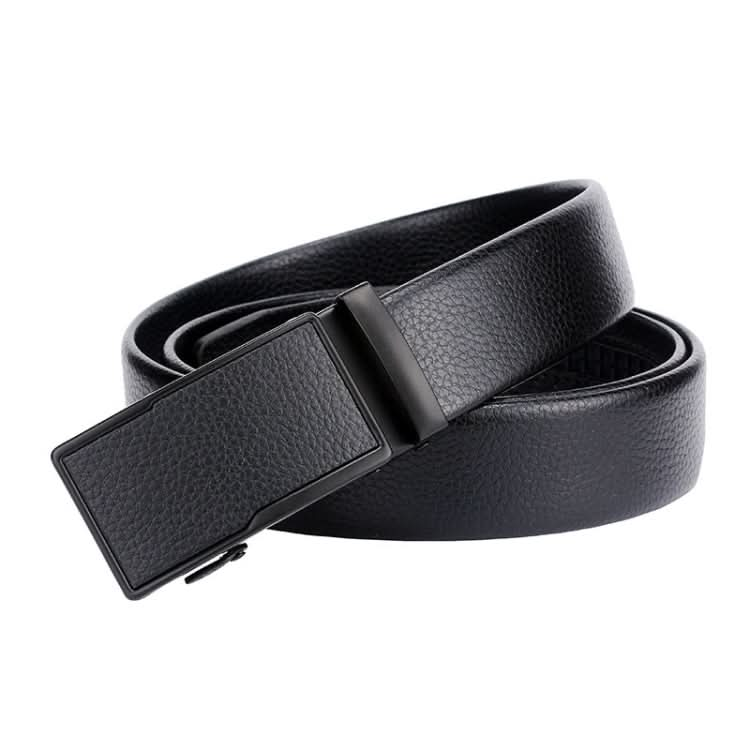 Dandali GD828 Litchi Texture S Shape Men Automatic Buckle Leather Belt Waistband, Length: 120cm Reluova