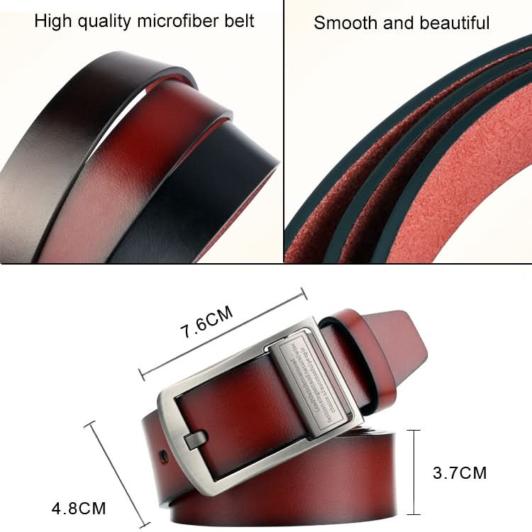 Dandali L8019 Men Casual Antique Pin Buckle Leather Belt Waistband, Size: 110-125cm Reluova