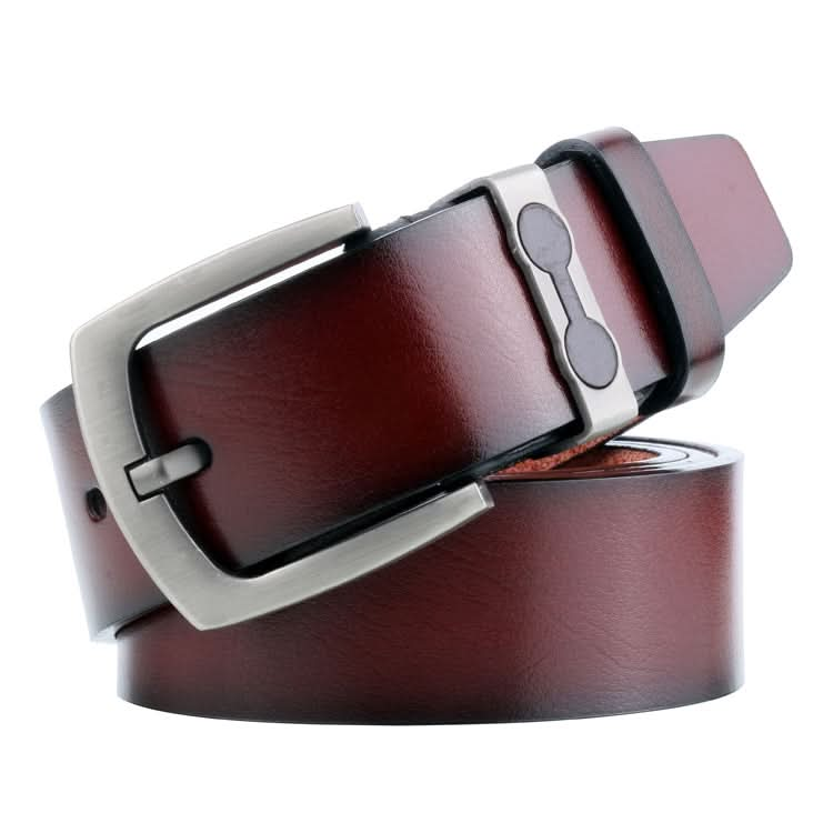 Dandali L8026 Men Casual Antique Alloy Buckle Leather Belt Waistband, Size: 110-125cm Reluova