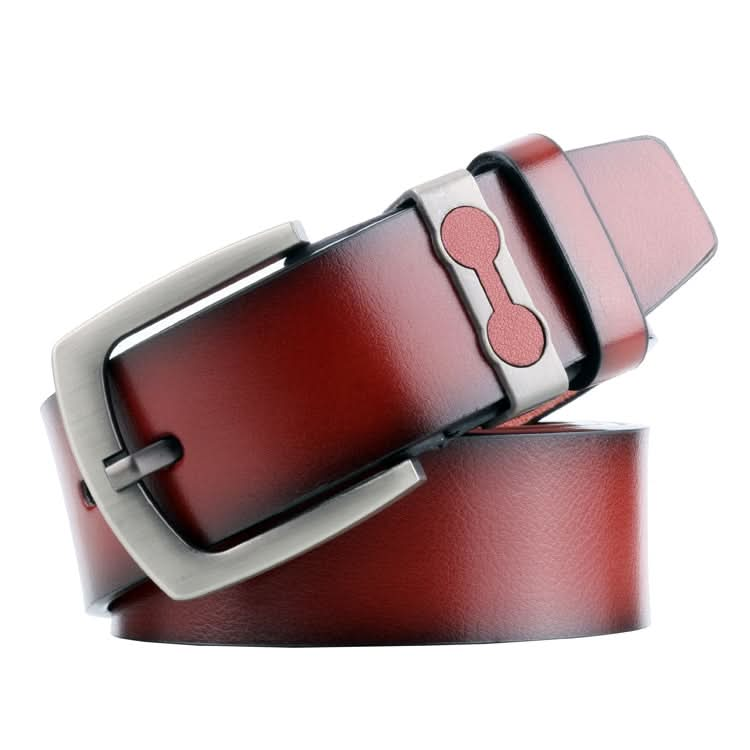 Dandali L8026 Men Casual Antique Alloy Buckle Leather Belt Waistband, Size: 110-125cm Reluova