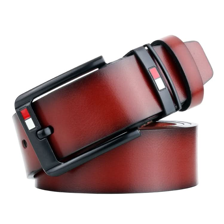 Dandali L8031 Men Casual Antique Buckle Leather Belt Waistband, Size: 110-125cm Reluova