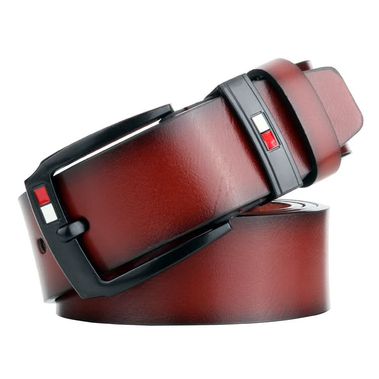 Dandali L8032 Men Retro Casual Antique Buckle Leather Belt Waistband, Size: 110-125cm Reluova