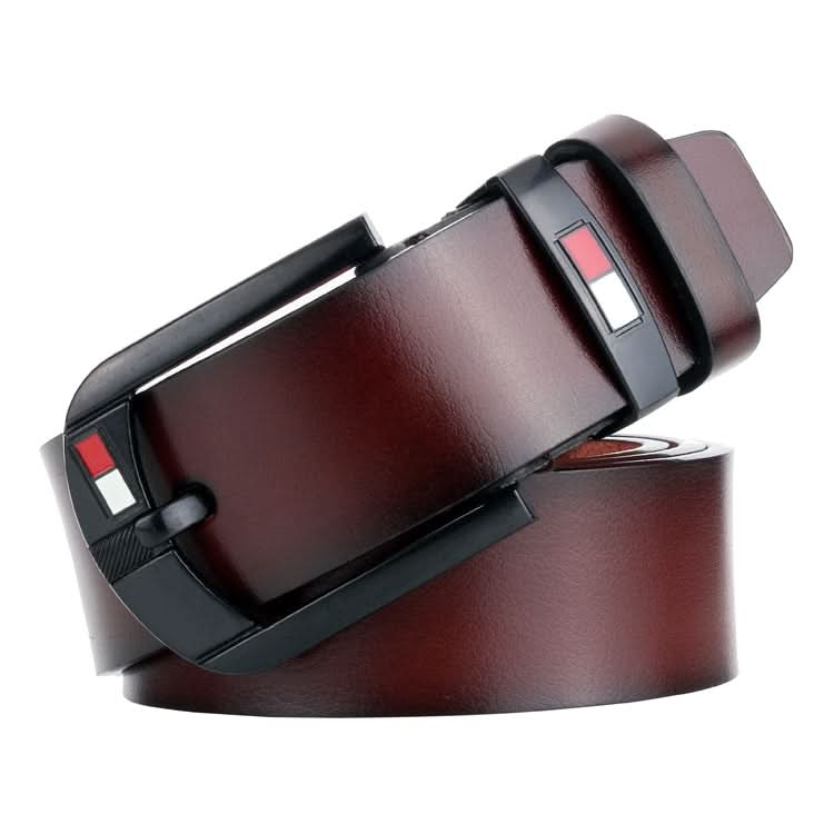 Dandali L8033 Men Retro Casual Antique Pin Buckle Leather Belt Waistband, Size: 125cm Reluova