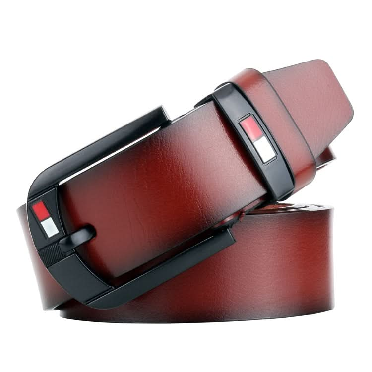 Dandali L8033 Men Retro Casual Antique Pin Buckle Leather Belt Waistband, Size: 125cm Reluova