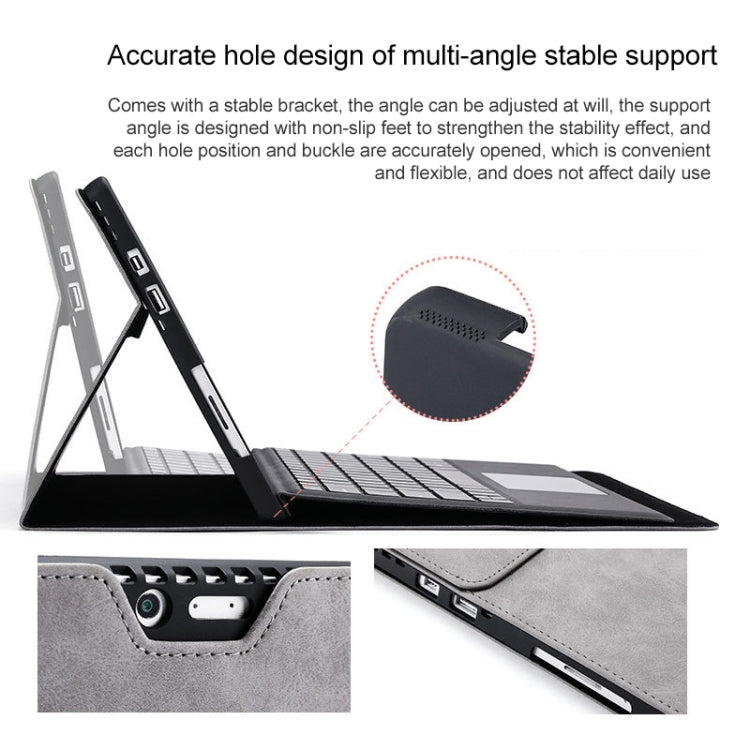 For Microsoft Surface Pro 7 / 7+ Frosted Micro Velvet Magnetic Horizontal Flip Leather Case + Power Supply Bag with Pen Slot & Holder My Store