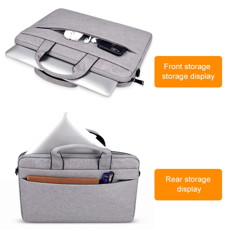 ST03S 14.1 inch Double Side Pockets Wearable Oxford Cloth Soft Handle Portable Laptop Tablet Bag My Store