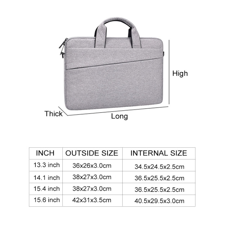 ST03S 15.4 inch Double Side Pockets Wearable Oxford Cloth Soft Handle Portable Laptop Tablet Bag My Store