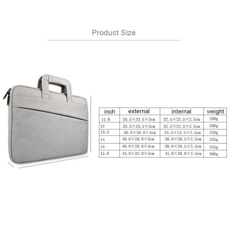 ST03S 15.6 inch Double Side Pockets Wearable Oxford Cloth Soft Handle Portable Laptop Tablet Bag My Store