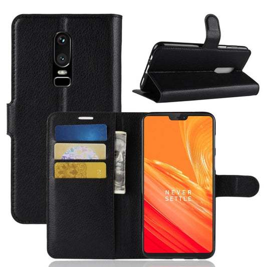 For OnePlus 6 Litchi Texture Horizontal Flip Leather Case with Holder & Card Slots & Wallet My Store