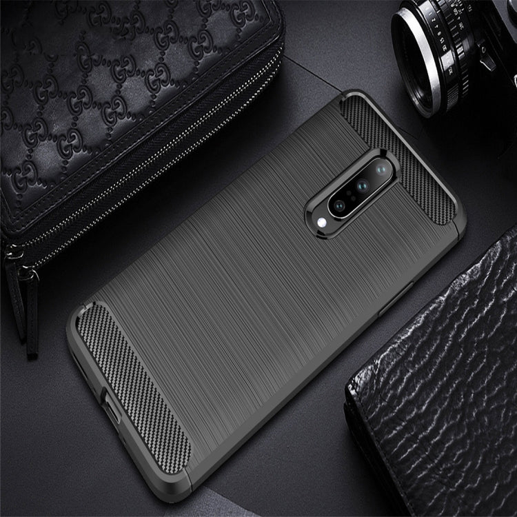 Brushed Texture Carbon Fiber Shockproof TPU Case for OnePlus 7 My Store