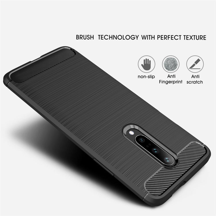 Brushed Texture Carbon Fiber Shockproof TPU Case for OnePlus 7 My Store