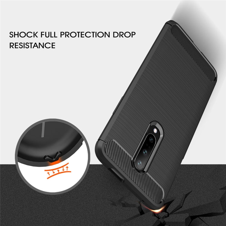 Brushed Texture Carbon Fiber Shockproof TPU Case for OnePlus 7 My Store