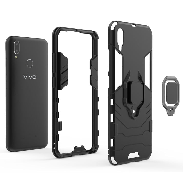 PC + TPU Shockproof Protective Case with Magnetic Ring Holder for Vivo Y93 My Store