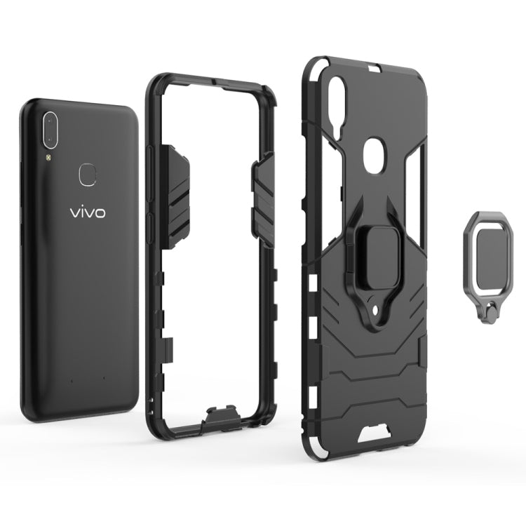 PC + TPU Shockproof Protective Case with Magnetic Ring Holder for Vivo Y95 My Store